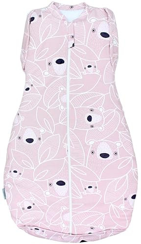 TupTam Baby Pucksack OEKO- TEX zertifizierte Materialien Swaddle Bag Wattiert Babyschlafsack 2.5 TOG unisex, Farbe: Wattiert 2.5 TOG/Bärchen Rosa, Größe: 3-6 Monate