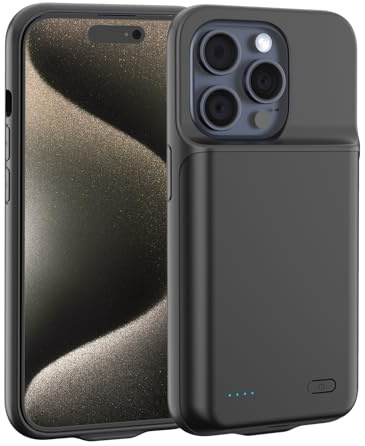 Verbesserte Akkuhülle für iPhone 16 Pro Max, 7000 mAh, wiederaufladbares Ladegerät, dünne und tragbare Schutzhülle für Handy-Ladegerät