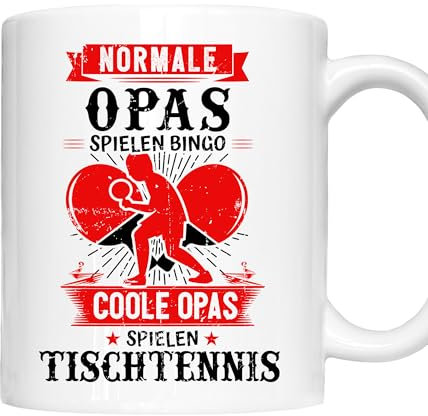 Tischtennis Tasse | normale Opas spielen Bingo coole Opas spielen Tischtennis | Tischtennisspieler Geschenk Tischtennisspieler Tasse Tischtennis Kaffeebecher lustig