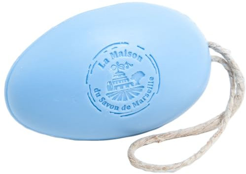 La Maison du Savon de Marseille - French Soap on a Rope - Enriched with Organic donkey milk - 175g - Lotus flower Fragrance