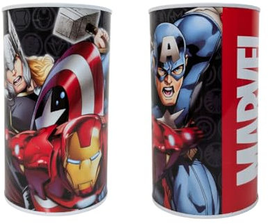 My sweety pop Marvel-Spardose aus Metall, Rot, Schule, 17,5 cm, Geschenkidee