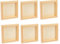 Lot de 6 cadres photo carrés en bois brut - 4 x 4/10 x 10 cm - Tableaux de peinture vierges pour dessin, gravure sur bois, loisirs créatifs, art mural, photo et impressions