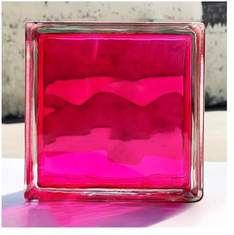Briques de Verre carrées Transparentes, Isolation phonique et Thermique, cloison décorative, pour séparation de pièce, Bar, hôtel(Style 2,8PCS)