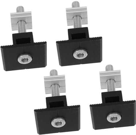 Abaodam 4pièces Support De Panneau Solaire z Pinces Centrales Réglables Pour Toit Solaire Kit De Montage Avec Vis Sur Camping-cars Et Maisons