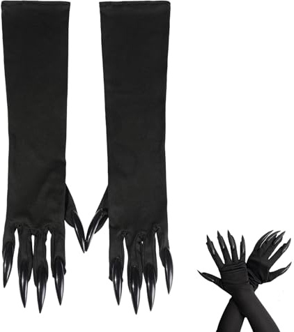 BinXiaoQin Krallen Handschuhe Halloween Black Krallen Halloween Handschuhe Claws Vampir Wolf FingernäGel Panther Gloves Hexenhandschuhe Katze Beast Cats Golves Handschuh Hexe Teufel Pfote