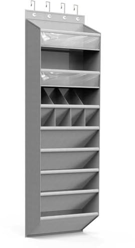 Newthinking Over the Door Storage Organiser, 8 Shelf Large Capacity Back of Door Hanging Storage Holder 14 Pockets for Bedroom Nursery, Kids Toys, Shoes, Diapers