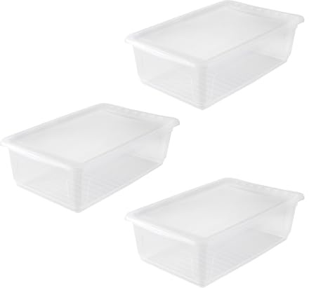 keeeper bea 3x Aufbewahrungsbox mit Air Control System, 59 x 39 x 18 cm, 30 l, Transparent