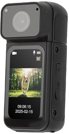 Tosuny 2.7K Mini Action Camera, Magnetic Wearable Body Cam, 100 Mins 180 Degree Rotatable Recording Camera for Sports, Travel, Vlogging & POV Work (black)