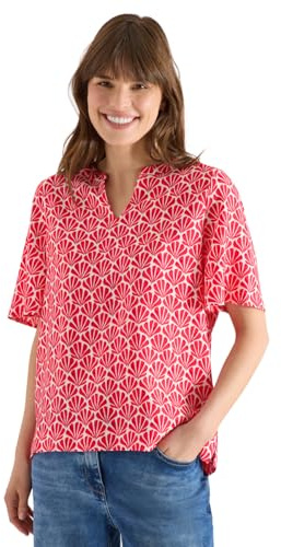 Cecil Damen Kurzarm Bluse mit Muschelprint