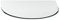 Funkenschutzplatte G2 Rundbogen 8 mm x 1000 mm x 1000 mm mit 18mm Facette und Dichtlippe Glasplatte Bodenplatte Kaminplatte Funkenschutz Ofenplatte Kaminglas