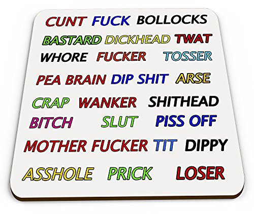 24 assortis NE Jurent que Mots Drôles/Rude fantaisie Cadeau Dessous de Verre