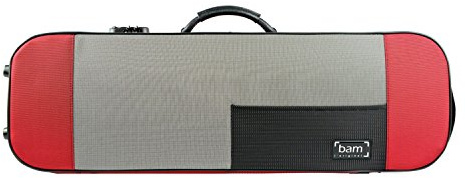 Bam Stylus Violin Etui Rechteckige Form, Farbe: Rot