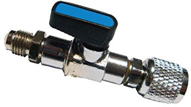 Kugelventil 1/2 ACME Linksgewinde - 1/4 SAE M/für R32 Kältemittelflaschen
