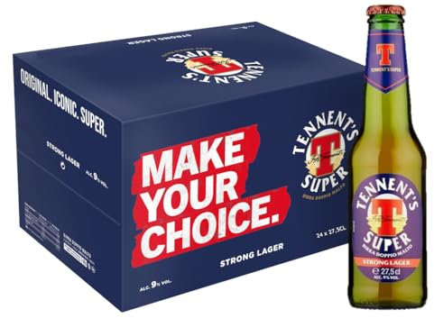 Tennent's Super Birra Bottiglia, Pacco da 24 x 27.5 cl