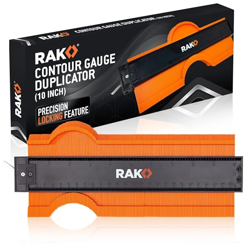 RAK Strumento per modelli di duplicatore di forme di calibro di contorno con blocco regolabile Copia con precisione forme irregolari e scomode - Strumento indispensabile per tuttofare fai-da-te