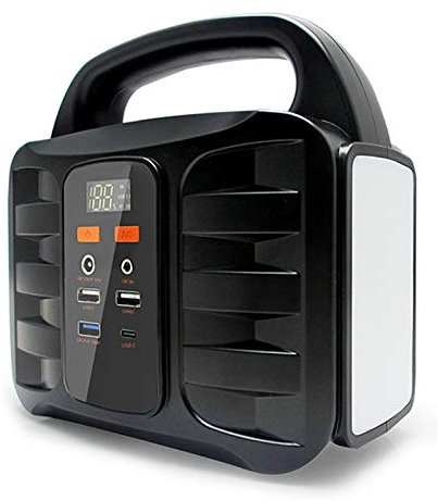 HJGHY Solargenerator, 42000Mah / 155Wh Tragbares Kraftwerk Camping Tragbarer Generator 110V AC Out/DC 9~12,5V / 1OVA USB-Anschlüsse für CPAP Camp Travel,110V