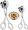 Mein HERZ 2 Pezzi Pinze per Polpette in Acciaio Inossidabile, Anti-Aderente Paletta per polpette Ball Maker Pinze, Pinza per Ghiaccio Cake Pop Maker