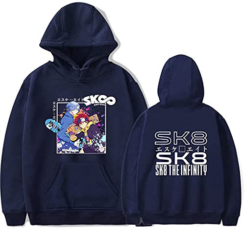 Sk8 The Infinity Skateboard Manga Hoodie Reki & Langa Print Hoody Herren/Damen Casual Hoodie Mit Taschen Cosplay Kostüm