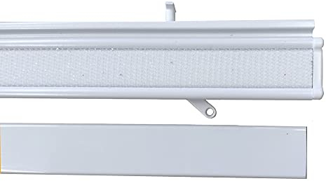 Paneelwagen 80 cm mit Drehgleiter für Schiebegardine, Flächenvorhang Aluminium Weiss