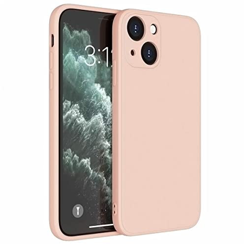 Mixroom - Cover Custodia Case per iPhone 13 Mini Protezione Copre Fotocamera in Silicone TPU Opaco con Bordi Piatti Colore Rosa