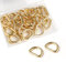 TAIYOU 30 pezzi Anelli per Borse Anelli a D Metallo Fibbia Zaino ad Anello per Borsa Tracolla Zaino Bagagli Leathercraft Portachiavi Progetti di Cucito - 3,8 mm Spessore Accessori Cucito Dorato