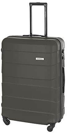 BARRENS Großer Koffer Zwillingsrollen Hardcase Reisekoffer Koffer Trolleys Hartschale Rollkoffer Groß mit 4x360° Grad Rollen Hartschalenkoffer Airline-kompatibel Hartschalenkoffer XXL Reise (Graphit)