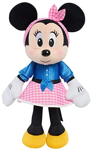Disney Junior Minnie Mouse 22,9 cm Piccolo Peluche Peluche Peluche Super Soft Plushie, Pretend Play, Lo stile può variare.