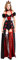 Odizli Herzkönigin Kostüm Damen Erwachsene Alice im Wunderland Herz-Königin Rote Königin Kleid Halloween Karneval Fasching Party Cosplay Faschingskostüme Prinzessin Ballkleid+Krone Rot 5Pcs M