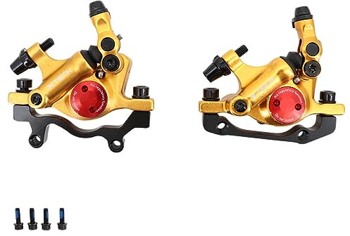 DJC Fahrrad Bremssattel Kabel betätigt MTB Hydraulische Bremsleitung Ziehen Mountainbike HB100, Paar Golden