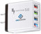 Pipestation USA Plug Adapter with 4 USB Ports - Compact Travel Adapter for UK to USA, Japan, Mexico, Canada