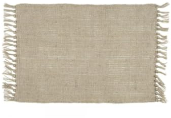 IB Laursen Setzgedeck m/Fransen Natur Jute; B: 35 L: 50