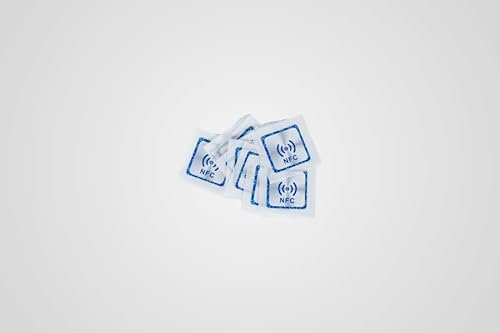 NFCW - 10 Stück Quadratischer NFC Sticker - NTAG213 - NFC Chip 144 Byte Memory - NFC Tag Sticker - NFC Aufkleber - Kompatibel mit Iphone iOS und Android Smartphone Apps