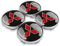 Pack of 4 Hub Caps für Mitsubishi Lancer ASX Outlander Pajero, Car Wheel Centre Caps Alloy Wheel Rim Caps Hub Cap für Wheel Caps, Car Decoration Badge Accessories