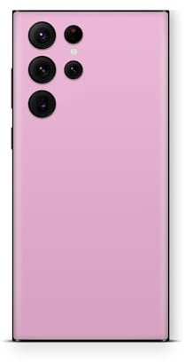 Skins4u Skin kompatibel mit Samsung Galaxy S24 Ultra Schutzfolie Skins Cover Design Aufkleber Schutz Folie Solid State pink