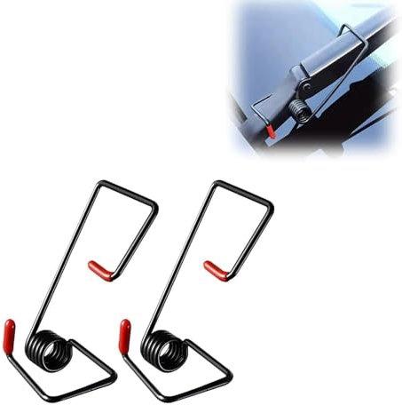 2 Stück Scheibenwischerarm-Druckfederverstärker, Wischerarm-Druckfeder-Set, Auto-Scheibenwischer-Spannfeder, Edelstahl-Wischerarmfedern für Auto, verbessern die Wischerleistung (schwarz)