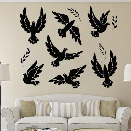 Uccelli adesivi murali autoadesivi rimuove vinile casa sfondo adesivi da parete 80 x 110 cm