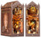 Book Nook Kit, Diealles Shine Puzzle 3D Book Nook Bibliothèque, DIY Miniature House Maison de Poupée et Lumière LED, Maquette Serre Livre pour Noël Anniversaire Cadeaux
