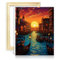 LiHEQING Gemälde auf Leinwand, Venedig, Italien, für Erwachsene/Kinder/Anfänger, mit Pinseln und Acrylpigmenten, Kunstwerk für die Heimdekoration, ohne Rahmen (30 x 40 cm)