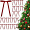 24 Stück Rote Schleifen Weihnachten Weihnachtsbaum Schleifen Zierschleifen Weihnachtsbaum Bögen Weihnachtsschleifen für Weihnachtsbaum Weihnachtskranz Dekorationen Geschenke