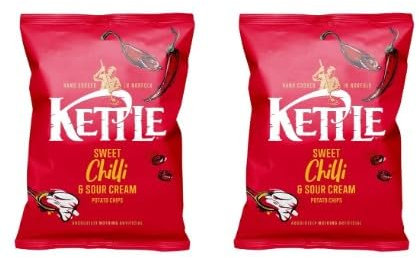 Sweet Chilli & Sour Cream Potato Chips 130G Hand Cooked Potato Chips Deliciousness that brings a smile Gift Hamper For All Occasions (Pack Of 2)