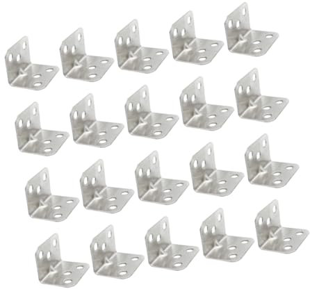 Gadpiparty 20pcs Shaped Corner Brace Shelf Right Angle Iron Brackets Support Shelf for Wall Hanging for Corner Wall and Floating Brackets