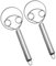 Lot de 2 fouets danois en acier inoxydable 304 à double trous, fouet pour gâteau, dessert, pain, pâtisserie, pâte à pizza, outils de cuisson parfaits