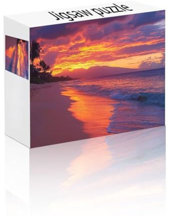 Puzzle Erwachsene 24 Teile Strand, Sonnenuntergang Puzzle Lernspiel Herausforderung Schwierigkeit, Vielfältig Puzzlespiele, Freizeitaktivität Lustige Geschenke Wohndeko für Erwachsene ab 14 Jahren X-5