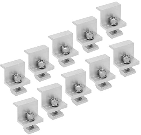 AKLOSIPY 10pcs Pannello R Flessing Z Staffa per Installazione Rapida di Moduli Fotovoltaici su Tetti e Piastrelle (30 mm) (35 mm) (40 mm) (45 mm)
