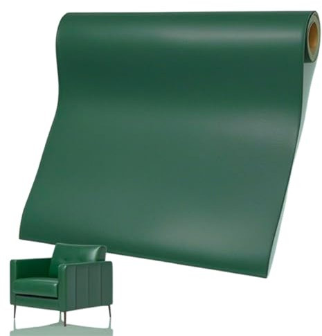 YANJIY Leder Reparatur Set Leder Patch Kit, 60 x 137cm Leder Patch Selbstklebend, Leder Reparatur Patch, Kunstleder Selbstklebende Leder Reparatur Set für Sofas, Autositze, Bürostuhl, Kopfteil (Grün)