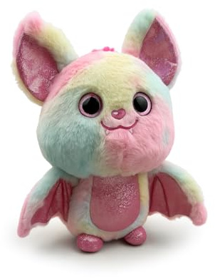 Landahl & Baumann Plüsch Fledermaus 25 cm – Weiches Kuscheltier in Blau, Süßes Stofftier zum Kuscheln & Spielen für Kinder & Erwachsene (Rosa, Bunt)