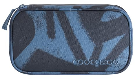 Coocazoo Mäppchen „Graffiti Groove”, blau, Federmäppchen, großes Hauptfach, Reißverschlussfach mit Klarsichtfach im Deckel, Fach für Geodreieck, Stiftehalter, ab der 3. Klasse