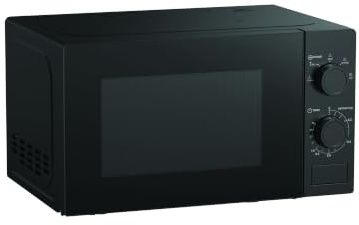 aro Mikrowelle MW25720, Schwarz, 20 L, 700 W | 5 Leistungsstufen, Timer bis 35 Minuten, Auftaufunktion, Glasdrehteller 255 mm, Mechanisches Bedienfeld