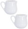 2 Pcs 50 ml/150 ml Milchkännchen Keramik weiß Küche Ausgießen Coffee Cream Sauce Cup mit Griff By +ing, weiß, S
