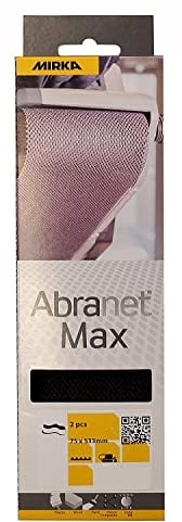 Mirka Abranet Max Schleifband 75x533mm / Korn P180 / 2 Stück für Handschleifmaschinen Bandschleifer Handbandschleifer